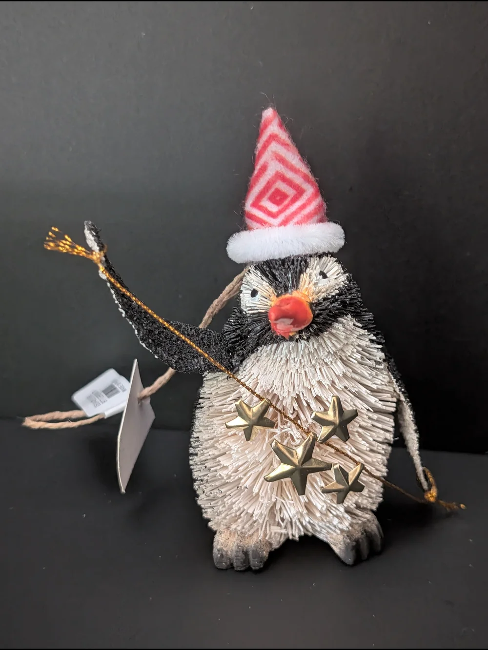 Pottery Barn Bottle Brush Penguin Christmas Ornament 8-2026OT